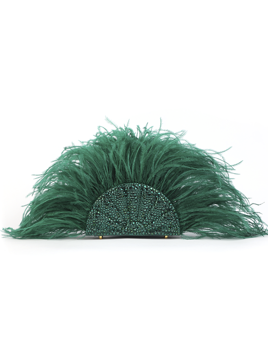 Emerald Feather Fan