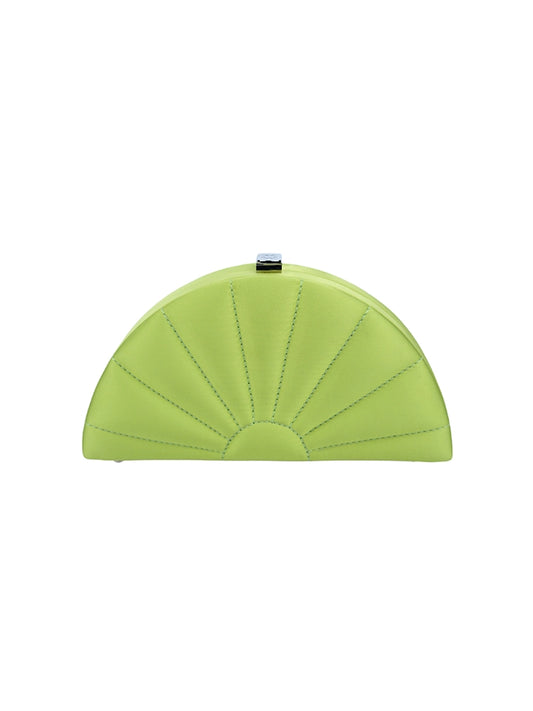 Green Satin Fan
