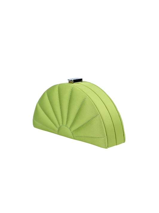 Green Satin Fan