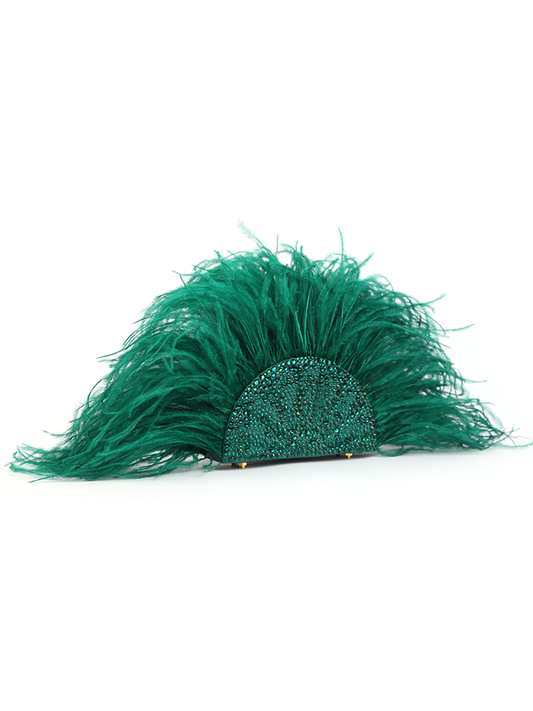 Emerald Feather Fan