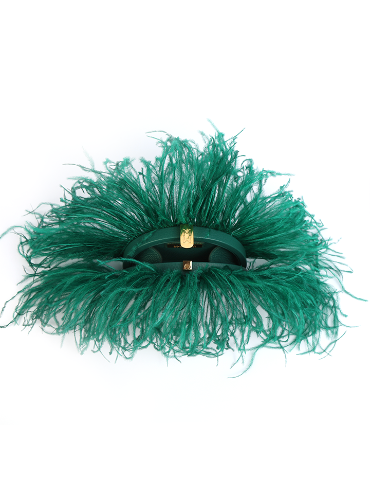 Emerald Feather Fan